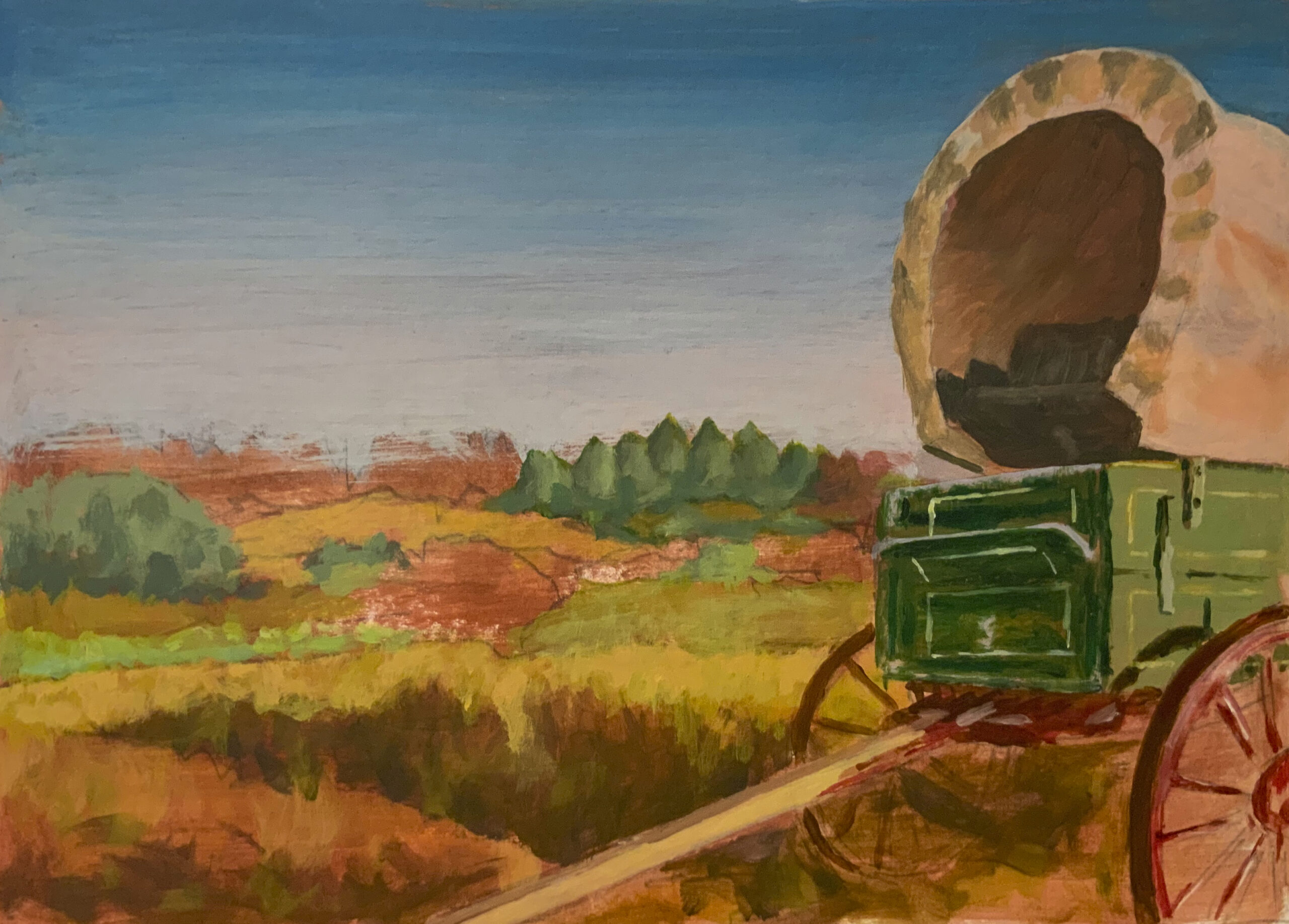 Paysage à la roulotte