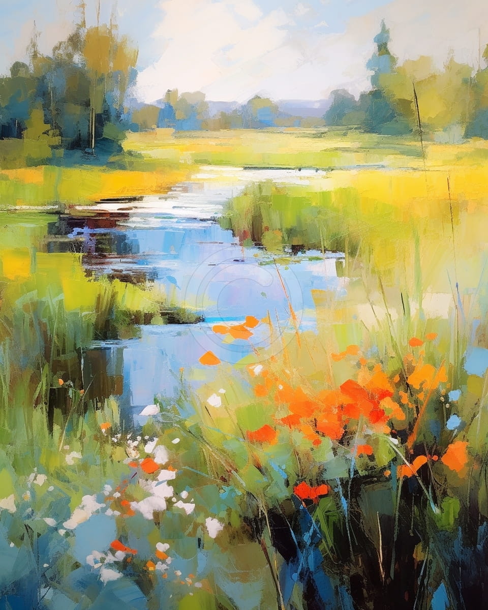 Paysage aux carrés